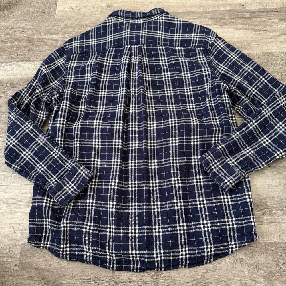 Vineyard Vines Whale Shirt Mens Large Blue Plaid Flannel Button Down Two-Layer - Picture 6 of 7